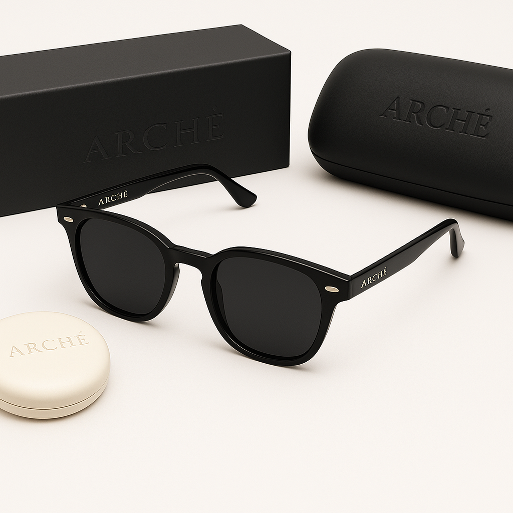Arche Black Lens | Sleek All-Day Light Blockers with Urban Cool
